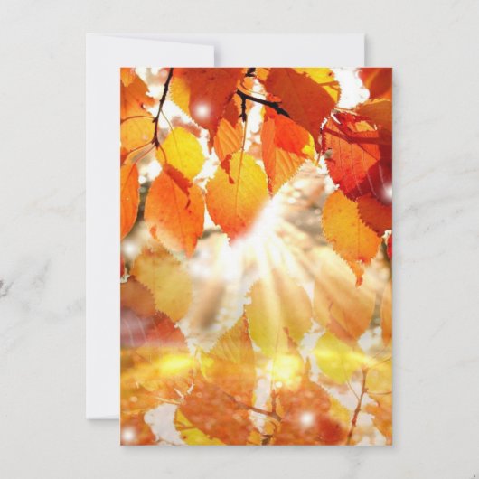 Herfstbladeren Trouwen Oefenbruiloft Uitnodigingen (Achterkant)