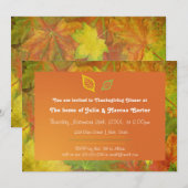 Herfstbladeren - Uitnodiging voor Thanksgiving Din (Voorkant / Achterkant)