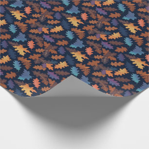 Herfstbladeren vallen patroon natuur bladpatroon cadeaupapier