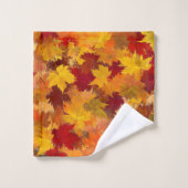 Herfstbladeren - Vier de schoonheid van de herfst Bad Handdoek (Wasdoekje)