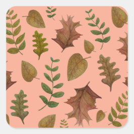 Herfstbladeren Vierkante Sticker