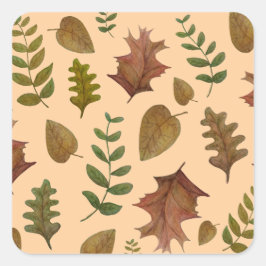 Herfstbladeren Vierkante Sticker