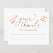 Herfstbladeren waarvoor ik dankbaar ben Dankbare T (Voorkant / Achterkant)