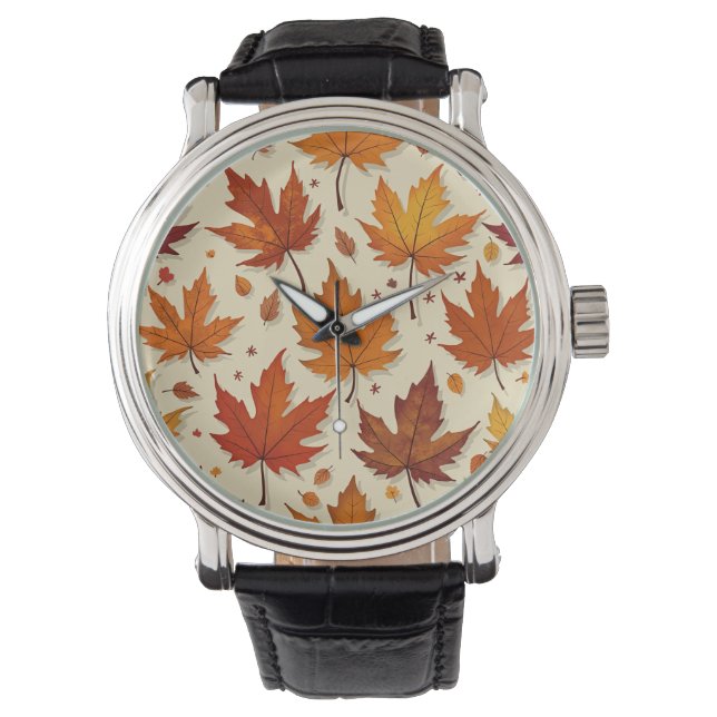 Herfstbladeren Watch Horloge (Voorkant)