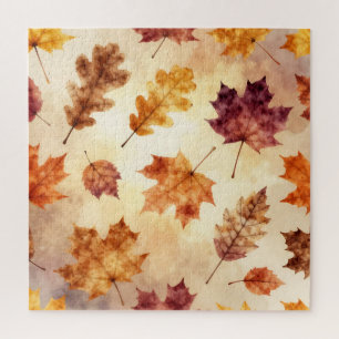 Herfstbladeren Watercolor Vallei Patroon Legpuzzel