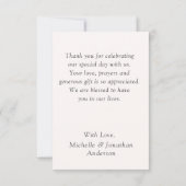 herfstbladeren Waterverf foto bruiloft Bedankkaart (Achterkant)