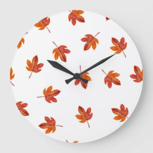 Herfstbladeren Waterverf Hand getrokken Grote Klok