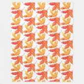 Herfstbladeren waterverf Herfst Rustieke Boom Fleece Deken (Voorkant)