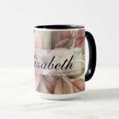 Herfstbladeren waterverf herfstkleuren mok (Voorkant rechts)