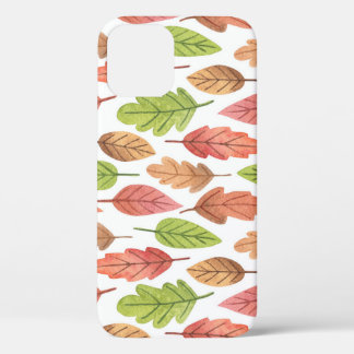 Herfstbladeren Waterverf: Natuur. iPhone 12 Hoesje