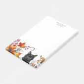 Herfstbladeren Zwarte Kat Persoonlijk Post-it® Notes (Schuin)