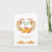 Herfstbladerenkrans Pompoen Bedankt (Voorkant)