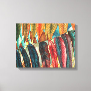 herfstbladkleuren originele gestileerde moderne ku canvas afdruk