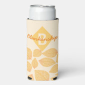 Herfstbladpatroon Persoonlijke Monogramnaam (Seltzer Voorkant)