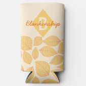 Herfstbladpatroon Persoonlijke Monogramnaam (Voorkant)