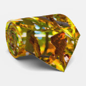Herfstbladpatroon Stropdas (Opgerold)
