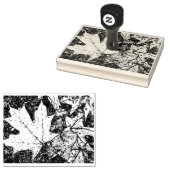 Herfstbladstempel 4x6 	rubberstempel (Gestempeld)
