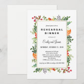 Herfstbloei Herfst repetitie Dinner Invitation Kaart (Voorkant / Achterkant)