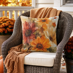 Herfstbloei Herfstbloemen Watercolor Buitenkussen