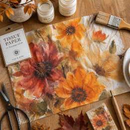 Herfstbloei Valle Florals Waterverf Tissuepapier