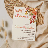 Herfstbloem, Herfstbladeren, Takken, Baby Shower Kaart