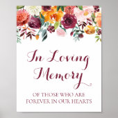 Herfstbloem ter liefdevolle herinnering aan Poster (Voorkant)