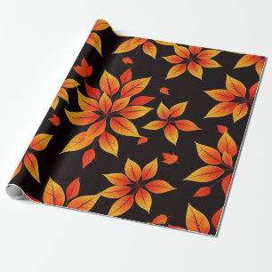 Herfstbloem vet Herfst kleuren Cadeaupapier