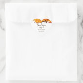 Herfstbloemen en bessen hart sticker (Tas)