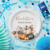 Herfstbloemen en pompoenen waterverf herfst papieren bordje (Feest)