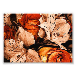 herfstbloemen foto afdruk