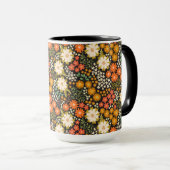 Herfstbloemen herfstkleuren Monogram Mok (Voorkant rechts)