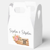 Herfstbloemen & Houten Bord Bedankdoosjes (Geopend)