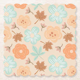 Herfstbloemen Kartonnen Onderzetters