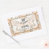 Herfstbloemen op boerenstijl rechthoekige sticker (Envelop)