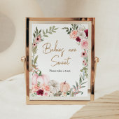 Herfstbloemen Pompoenbaby's zijn zoet Poster