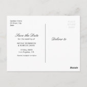 Herfstbloemen slaan de datum op briefkaart (Achterkant)