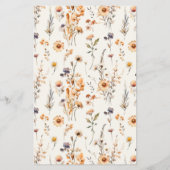 Herfstbloemen Vind de Gast Shower Spelkaart Flyer (Achterkant)