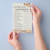 Herfstbloemen Vind de Gast Shower Spelkaart Flyer (Hand)