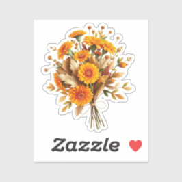 Herfstbloemenboeket Sticker