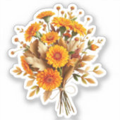 Herfstbloemenboeket Sticker (Voorkant)