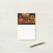 Herfstbloemendecor Post-it® Notes (Op bureau)