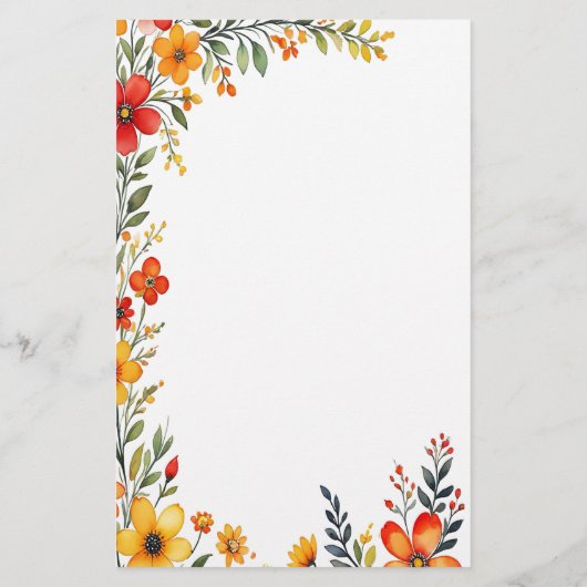 Herfstbloesems Briefpapier (Achterkant)