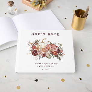 Herfstbloesems 'een klein pompoentje' Baby Shower Gastenboek