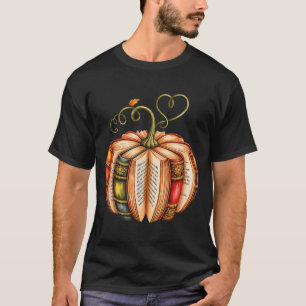 Herfstboek Pompoen Herfst Bibliothecarissen Boeken T-shirt