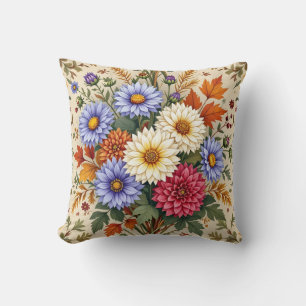 Herfstboeket van Asters en Dahlia's Kussen