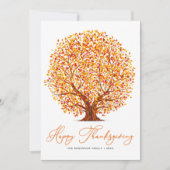 herfstbomen blij met deanksgiving feestdagenkaart (Voorkant)