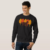 Herfstbomen Chocolade Labrador Silhouet Trui (Voorkant volledig)