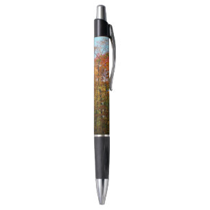 Herfstbomen en blauwe lucht Herfst Natuurfotografi Pen