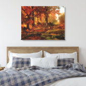 Herfstbomen in Cresheim Glen (Philadelphia) Canvas Afdruk (Insitu (Slaapkamer))