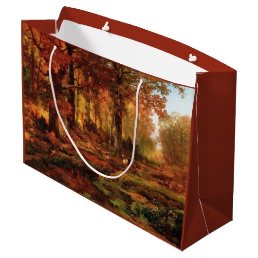 Herfstbomen in Cresheim Glen (Philadelphia) Groot Cadeauzakje (Achterkant Gekanteld)